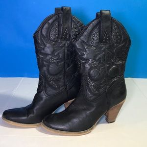 Volatile Nightbloom Leather Western Cowboy Boots 9